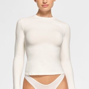 SKIMS - Cotton Jersey Long Sleeve T-Shirt (Marble)